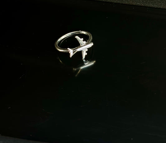 Anillo avión de plata