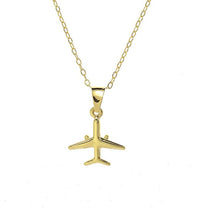 Collar avión de oro