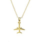 Collar avión de oro