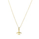 Collar avión de oro