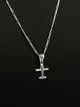 Collar avión de plata