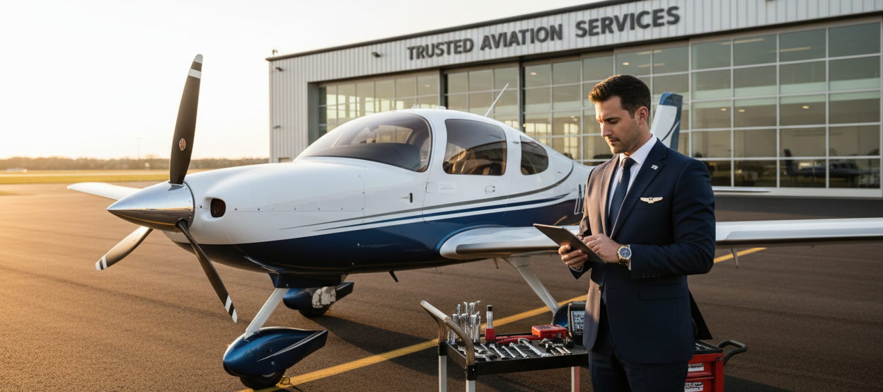 an image that can generate trust and purchase impulse for pilots and small aircraft owners when looking to keep updated their plane