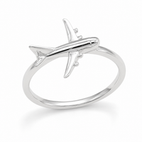Anillo avión de plata