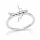 Anillo avión de plata